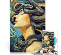 Puzzle da 1000 pezzi per adulti Medusa con serpenti per il giocattolo di sfida del gioco educativo Lista dei desideri con Babbo Natale 52x38cm