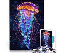 Puzzle da 1000 pezzi per adulti Medusa neon Aiuta il cervello ad allenare i giocattoli che creano dipendenza per coltivare la pazienza Idee regalo 52x38cm