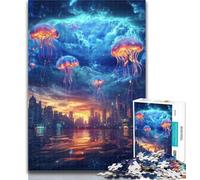 Puzzle da 1000 pezzi per adulti, meduse cosmiche, per adolescenti, 1000 pezzi, gioco per famiglie, antistress, sfida difficile, regali di Babbo Natale segreto, 26x38cm