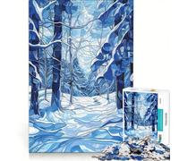 Puzzle da 1000 pezzi per adulti "Meraviglie della foresta invernale" gioco educativo stimolante da completare ideale per compleanni e Natale 50x75cm