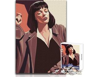 Puzzle da 1000 pezzi per adulti Mia Wallace Pulp Fiction Rilassati durante il tempo libero Taglio netto e senza cuciture Interlock Toy Dimensioni 38x52cm