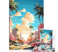 Puzzle da 1000 pezzi per adulti MIAMI dipinto a olio giocattoli antistress regali di Babbo Natale segreto giochi educativi ogni pezzo è unico - dimensioni 50x75cm