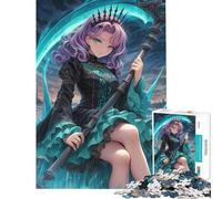Puzzle da 1000 pezzi per adulti Mietitore Oscuro con Falce ideale per compleanni decorazioni natalizie e giochi rilassanti per la casa dai 14 anni in su (38x52cm)