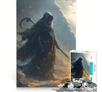 Puzzle da 1000 pezzi per adulti mietitore surreale con falce gioco impossibile decorazione per la casa ideale come regalo per tutta la famiglia 50x75cm