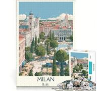Puzzle da 1000 pezzi per adulti, Milano, capitale della moda, gioco rompicapo, antistress, ogni pezzo è unico 38x26cm