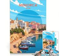 Puzzle da 1000 pezzi per adulti, Minorca, Spagna, giochi per famiglie, impegnativo da completare, per rafforzare l'amore tra le coppie 38x52cm