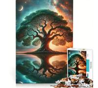 Puzzle da 1000 pezzi per adulti, Miraggio di Quercia Celeste, Gioco Impossibile, Per passare il tempo durante le vacanze, Regalo di compleanno, Regalo di viaggio, 50x75cm