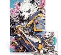 Puzzle da 1000 pezzi per adulti Missione Samurai Panda Giocattolo educativo intellettuale decomprimente offerte come regali per tutta la famiglia 75x50cm