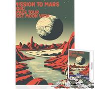 Puzzle da 1000 pezzi per adulti missione su Marte tour nello spazio decorazione per la casa giocattoli regalo di compleanno gioco impossibile ogni pezzo è unico - dimensioni 38x26cm
