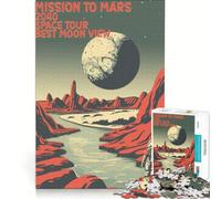 Puzzle da 1000 pezzi per adulti "Missione su Marte - Tour spaziale" gioco interattivo gara di velocità manuale con pezzi a incastro di forma casuale 38x26cm
