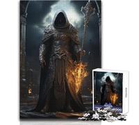 Puzzle da 1000 pezzi per adulti, misterioso Signore della Morte, goditi ore di relax tranquille e accoglienti, taglio netto, giocattolo artigianale durevole, dimensioni 38x52cm