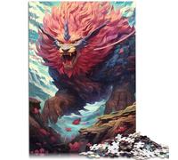Puzzle da 1000 pezzi per adulti, mitico leone gigante, puzzle difficile, sfida dell'intelligenza cerebrale, giocattolo avvincente, 26 x 38 cm