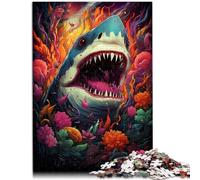 Puzzle da 1000 pezzi, per adulti, mitologia degli squali, gioco di sfida per tutta la famiglia, per 14 anni, 26 x 38 cm