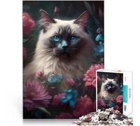 Puzzle da 1000 pezzi per adulti Mitologia del gatto birmano Gioco intellettuale giocattolo Ogni pezzo è unico - Gioco divertente e stimolante per tutta la famiglia 38x26cm