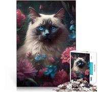 Puzzle da 1000 pezzi per adulti Mitologia del gatto birmano Gioco intellettuale giocattolo Ogni pezzo è unico - Gioco divertente e stimolante per tutta la famiglia 38x26cm