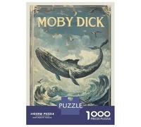 Puzzle Da 1000 Pezzi Per Adulti Moby Dick Book Cover Puzzle Per Adulti Giochi Rilassanti Per Divertimento in Famiglia Riduzione Dello Stress Regali 70x50cm/1000pcs