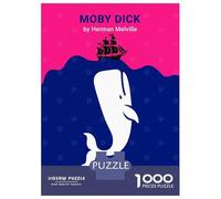 Puzzle Da 1000 Pezzi Per Adulti Moby Dick Minimalist Book Cover Puzzle Per Adulti Giocattoli Antistress Vacanza A Casa Passatempo Regali Di Compleanno E Unici 70x50cm/1000pcs