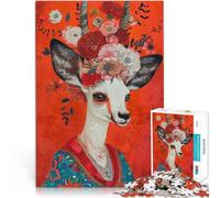 Puzzle da 1000 pezzi per adulti Moda animale antilope per il giocattolo di sfida del gioco educativo Collezione di artisti, Belle arti 52x38cm