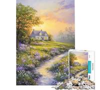 Puzzle da 1000 pezzi per adulti modello "Cottage by The Cr ioco da parete per adulti divertimento in famiglia ideale come regalo (dimensioni 38x52cm)
