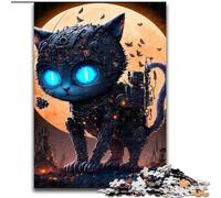 Puzzle da 1000 pezzi per adulti, modello "Space Mechanical Cat", in legno, regalo per uomini e donne, per occasioni quotidiane e speciali, 1000 pezzi(50x75cm)