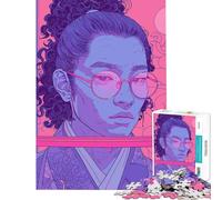 Puzzle da 1000 pezzi per adulti moderno retrò samurai divertente attività da fare in casa difficile giocattolo fai da te adatto a persone dai 14 anni in su (38x52cm)
