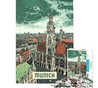 Puzzle da 1000 pezzi per adulti Monaco di Baviera giochi rilassanti giocattoli educativi opere d'arte regalo vacanza a casa per passare il tempo (dimensioni 50x75cm)