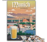 Puzzle da 1000 pezzi per adulti Monaco di Baviera, impegnativo da completare ma divertente e umoristico, unico arredamento per la casa e regali (38x52cm) 1000 pezzi