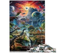 Puzzle da 1000 pezzi per adulti, mondo dei dinosauri, divertenti giochi di famiglia, 50 x 75 cm, rafforza l'amore tra coppie per adolescenti dai 14 anni in su