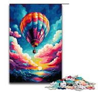 Puzzle da 1000 pezzi per adulti mongolfiera circondata da schizzi tanti colori idee regalo per giocattoli educativi intellettuali decompressivi 75x50 cm