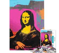 Puzzle da 1000 pezzi per adulti Monna Lisa di Andy Warhol puzzle artistico da 1000 pezzi decorazione per la casa giocattolo educativo antistress regalo (38x26cm)
