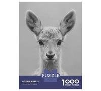 Puzzle Da 1000 Pezzi Per Adulti Monochrome Deer Portrait Puzzle Gioco Rompicapo Decorazione Perfetta Regalo Di Compleanno, Regali, 70x50cm/1000pcs