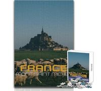 Puzzle da 1000 pezzi per adulti Mont Saint Michel, Francia Goditi un dolce relax e un piacevole svago Dimensioni del giocattolo: 38x52cm