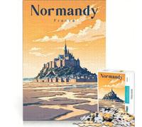 Puzzle da 1000 pezzi per adulti, Mont Saint-Michel, gioco rompicapo, antistress, ogni pezzo è unico 50x75cm