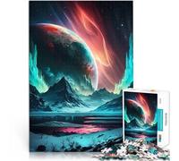 Puzzle da 1000 pezzi per adulti Montagna magica dell'aurora Gioco di famiglia antistress sfida difficile perché è ideale come regalo per tutta la famiglia 52x38cm