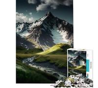 Puzzle da 1000 pezzi per adulti Montagna Paese dei Sogni Gioco intellettuale Rompicapo Analisi e Logica Regalo per donne e uomini (Dimensioni 75x50cm)