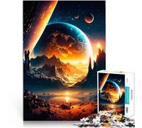 Puzzle da 1000 pezzi per adulti Montagne e pianeti Giocattoli educativi per l'apprendimento Giochi per famiglie Decorazione d'arte per la casa 52x38cm