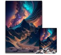 Puzzle da 1000 pezzi per adulti, Montagne e Via Lattea. Perfetto per adolescenti e collezionisti, ideale come decorazione per la casa e regalo da viaggio. 50x75CM/19,68x29,52 pollici.