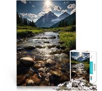 Puzzle da 1000 pezzi per adulti Montagne estive - Rocky River Allena il tuo cervello e le tue mani perché è ideale come regalo per tutta la famiglia 38x26cm