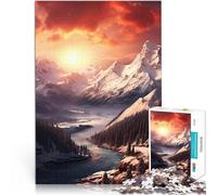 Puzzle da 1000 pezzi per adulti Montagne in inverno Giocattoli educativi per l'apprendimento Giochi per famiglie Un'opera d'arte 75x50cm