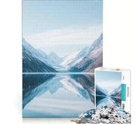 Puzzle da 1000 pezzi per adulti: montagne innevate riflesse in un lago tranquillo gioco educativo sfida impegnativa per rafforzare l'amore tra le coppie 38x52cm