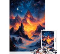 Puzzle da 1000 pezzi per adulti Montagne magiche nebbiose Decorazione per la casa Giocattoli Regalo divertente Giochi educativi per compleanno Natale Dimensioni 38x26cm
