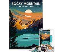 Puzzle da 1000 pezzi per adulti Montagne Rocciose di notte gioco rilassante giocattolo educativo regalo di compleanno per donne (dimensioni 50x75cm)