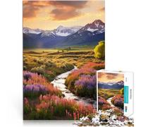Puzzle da 1000 pezzi per adulti Montagne - Viste mozzafiato sulla valle Difficile e sfidante Giocattoli per la decorazione della casa 52x38cm