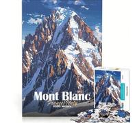 Puzzle da 1000 pezzi per adulti Monte Bianco gioco interattivo gara di velocità manuale con pezzi ad incastro di forma casuale 38x52cm