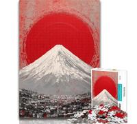 Puzzle da 1000 pezzi per adulti Monte Fuji, Giappone Puzzle per adolescenti 1000 pezzi, gioco per famiglie antistress sfida difficile regali di Babbo Natale segreto 26x38cm