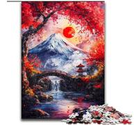 Puzzle da 1000 pezzi per adulti Monte Fuji, Giappone Puzzle per adulti da 1000 pezzi Sviluppa le capacità di coordinazione occhio-mano, perfetto come regalo di compleanno (dimensioni 26x38cm)