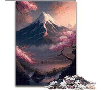 Puzzle da 1000 pezzi per adulti Monte Fuji in legno gioco interattivo per famiglie adatto a partire dai 14 anni 50x75cm Natale o compleanni.