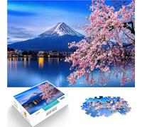 Puzzle da 1000 pezzi per adulti Monte Fuji in primavera per il giocattolo di sfida del gioco educativo Gioco educativo per compleanno e Natale 38x26cm