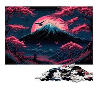 Puzzle da 1000 pezzi per adulti Monte Fuji, puzzle in legno ideale per gli innamorati, perfetto regalo di Natale, Capodanno e San Valentino, 50x75CM/19,68x29,52 pollici.