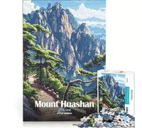Puzzle da 1000 pezzi per adulti Monte Huashan Cina gioco per famiglie rilassante e stimolante per la mente collezione d'artista belle arti 38x26cm